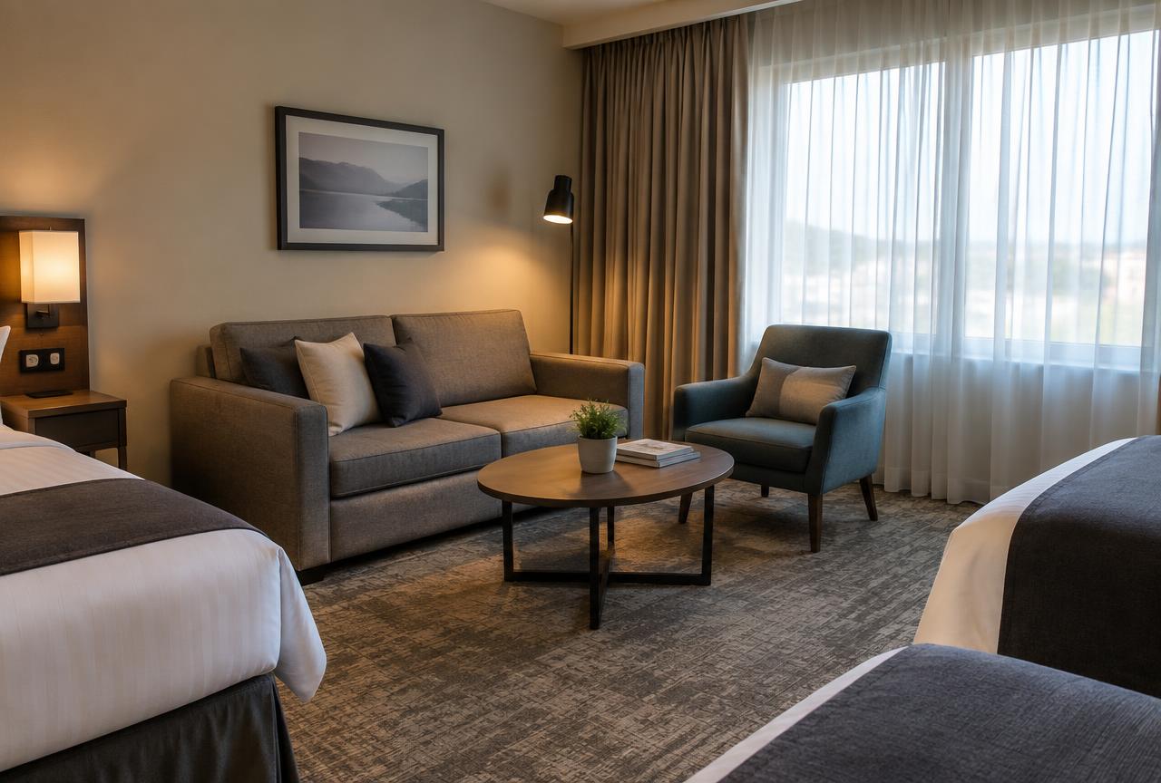 Deluxe Triple — Sitting area (illustrative)