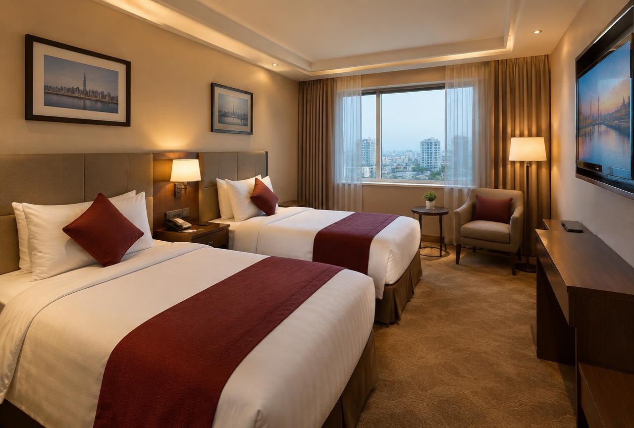 Deluxe Twin — Two single beds (illustrative)