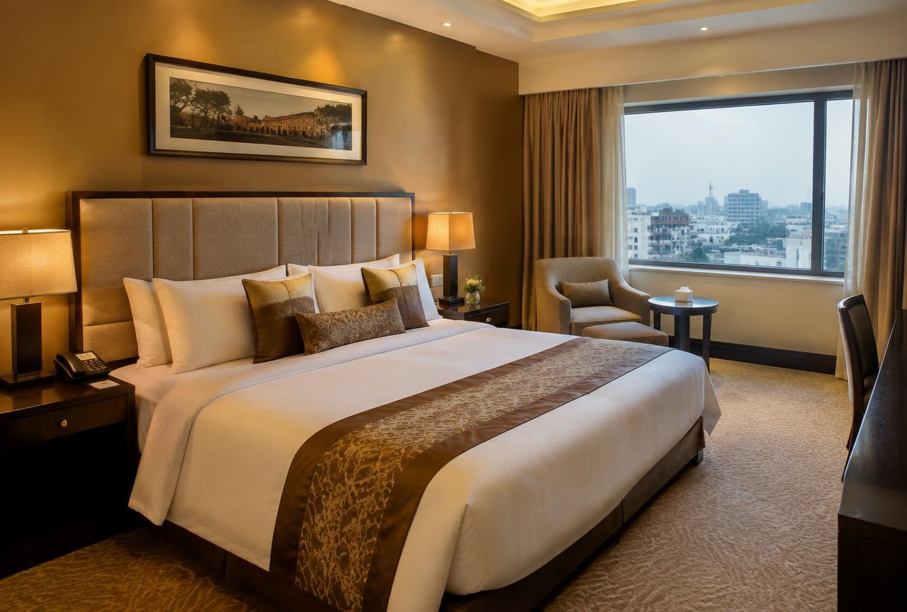 Executive Suite — King bedroom (illustrative)